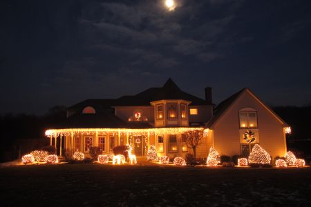 Christmas lights installation